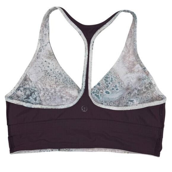Lululemon Retreat Bra In Sugar Crush Multi / Black Cherry Size 4 - Picture 7 of 8